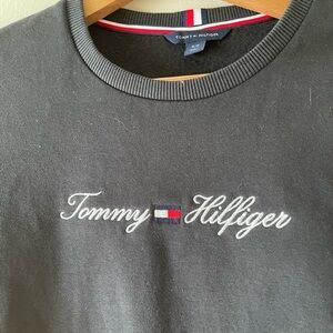 Tommy Hilfiger long black sweater dress-Black-Size S